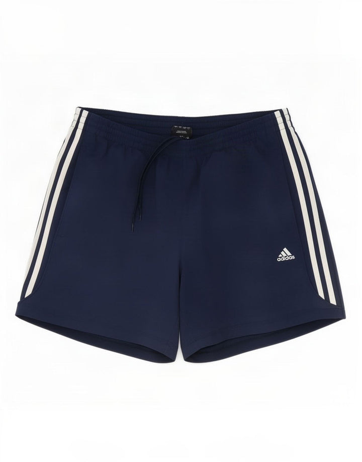 Shorts esportivos masculinos Adidas Climalite grandes poliéster azul marinho