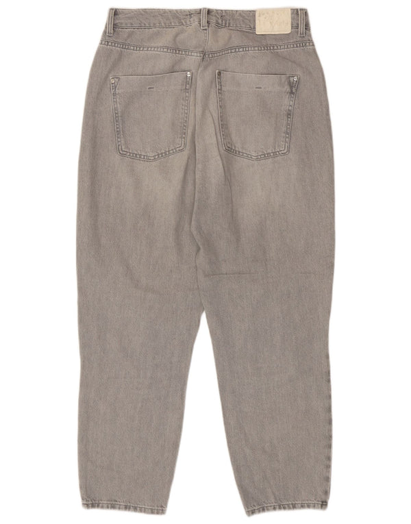 Calça Jeans Cônica Feminina Zara EU 42 Grande W32 L27 Cinza