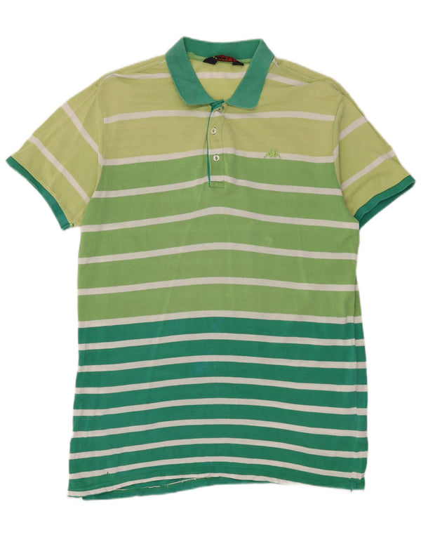 Camisa polo masculina Kappa XL algodão listrado verde