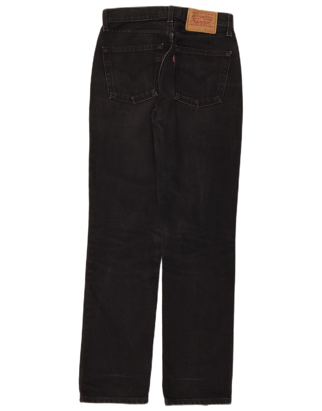 Jeans femininos Levi's Baggy Straight W29 L32 algodão preto