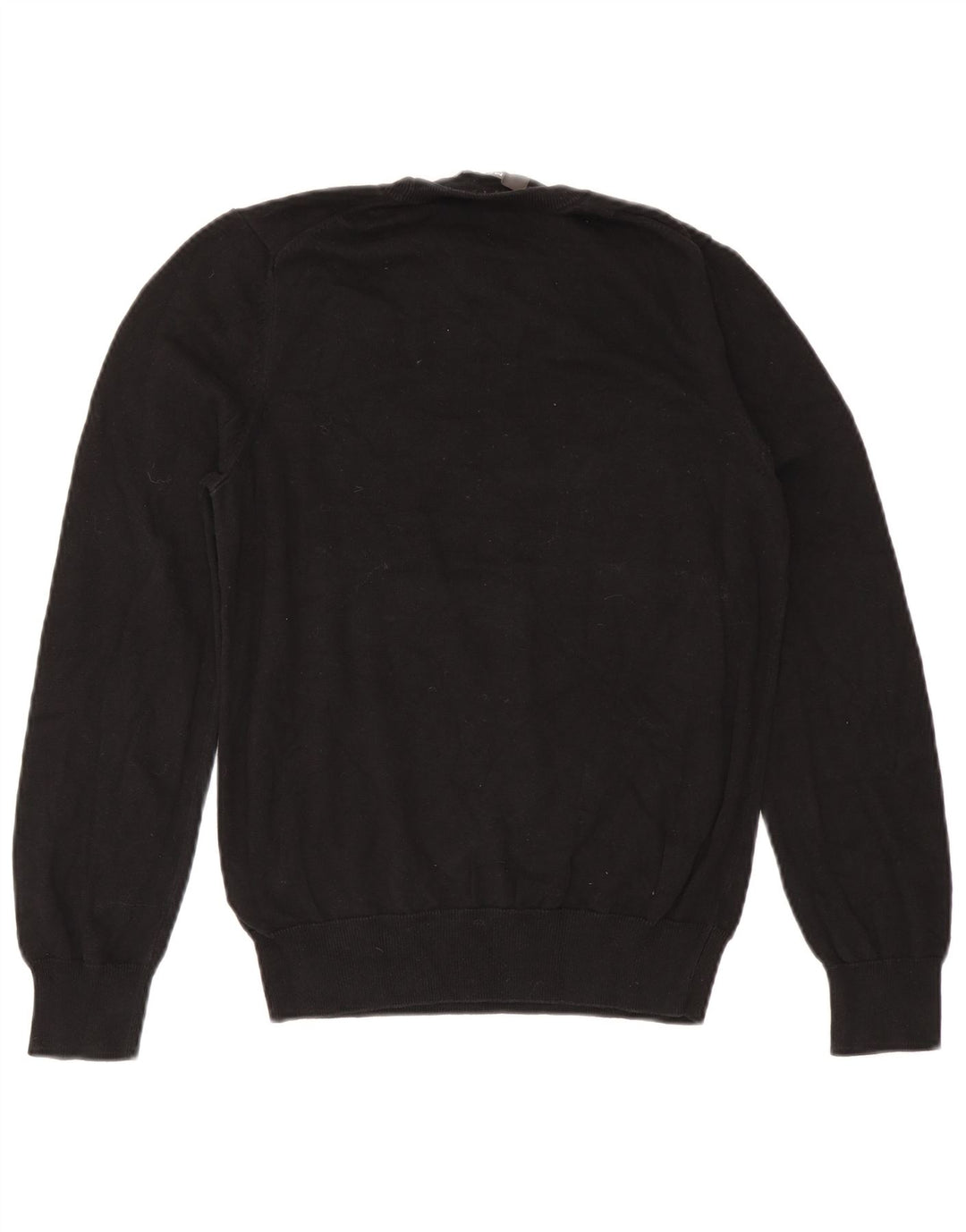 Suéter feminino Marks & Spencer com gola redonda Reino Unido 10 pequeno algodão preto