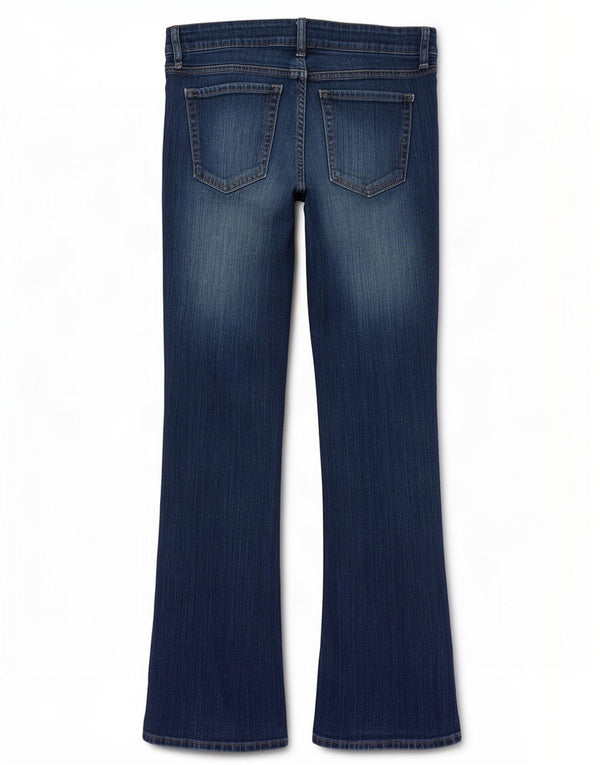 Jeans Bootcut feminino Gap Reino Unido 10 pequeno W30 L32 algodão azul