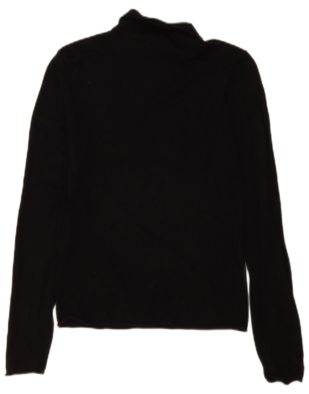 Suéter feminino Zara com gola redonda e viscose preta média Reino Unido 12