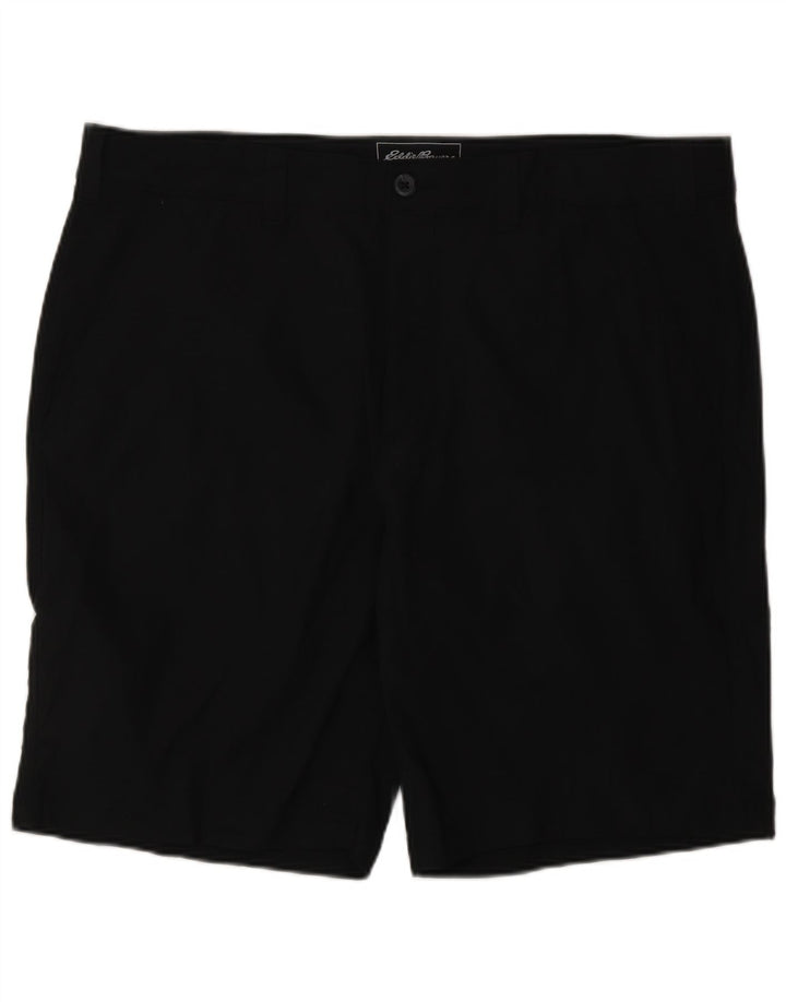 Eddie Bauer Mens Chino Shorts W38 XL Preto Nylon