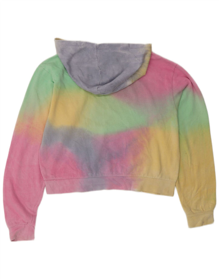 Vans Womens Crop Oversized Hoodie Jumper UK 10 Pequeno Multicolorido Tie Dye