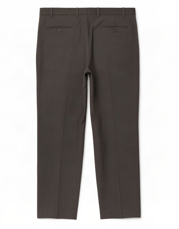 Calça masculina de ajuste regular Marks & Spencer W38 L29 poliéster cinza