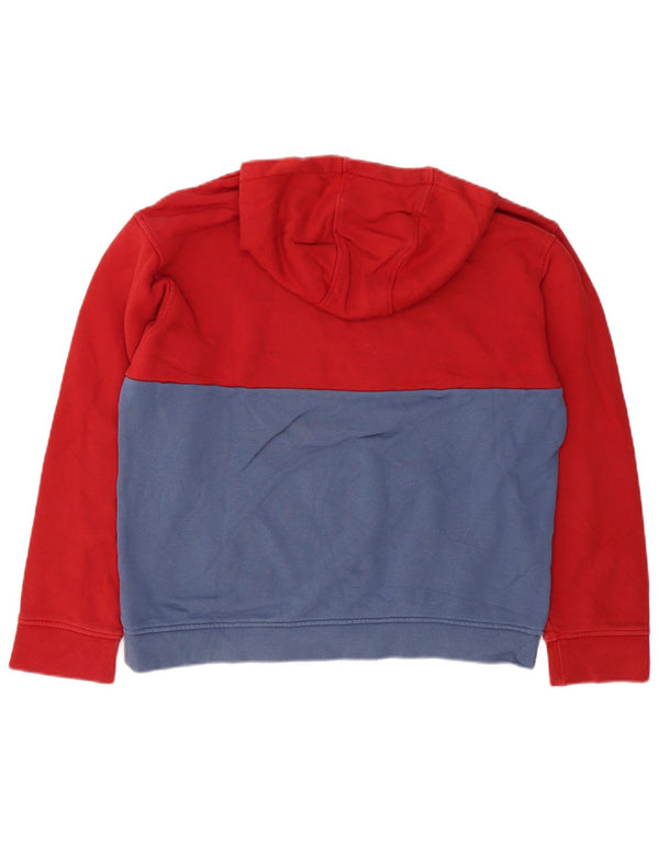 Adidas masculino gráfico solto ajuste moletom com capuz XS vermelho colorblock algodão