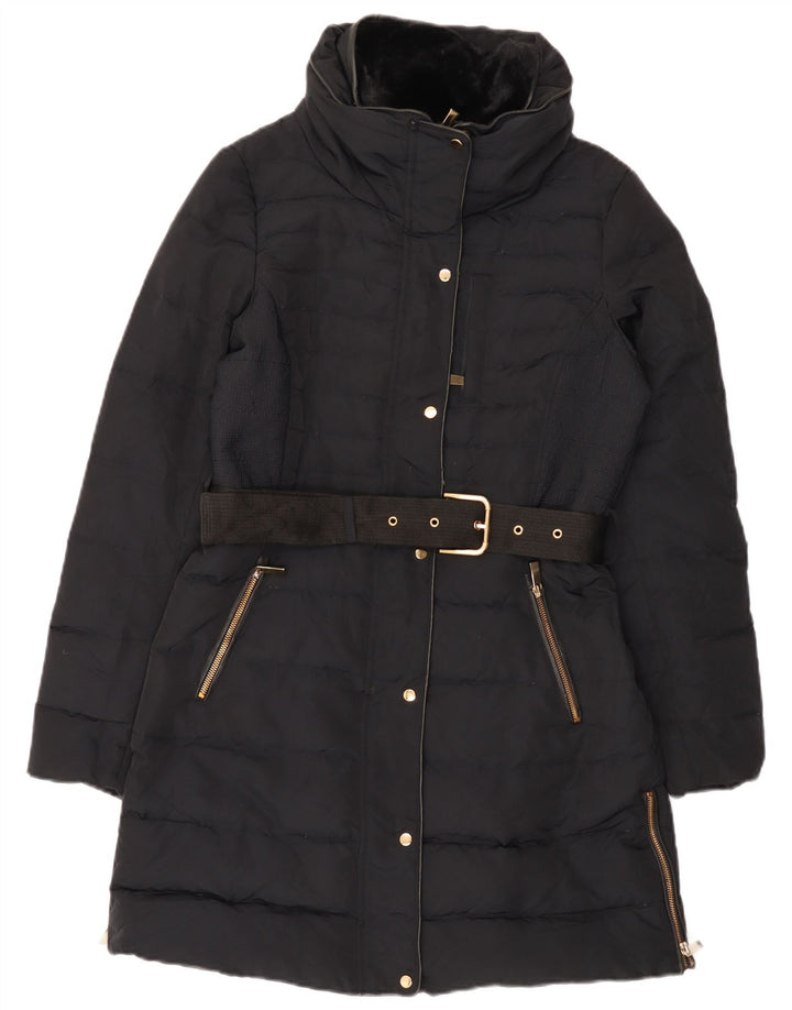 Casaco acolchoado feminino Zara UK 14 médio preto