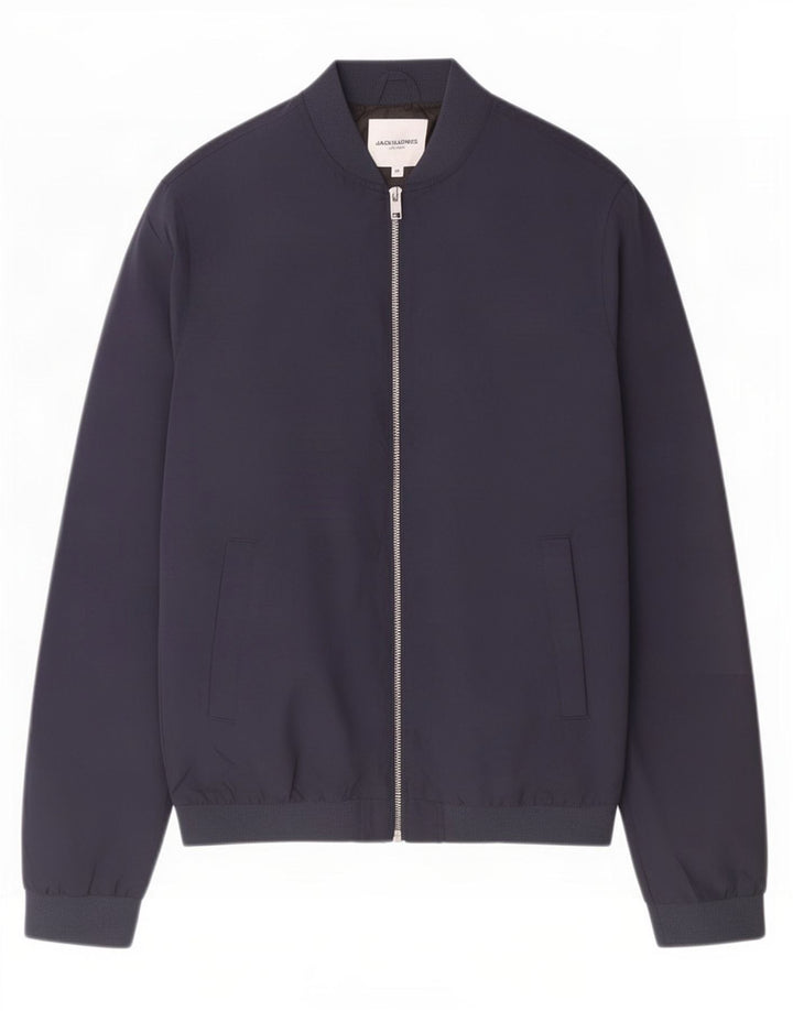 Jaqueta bomber masculina Jack & Jones UK 38 azul marinho médio