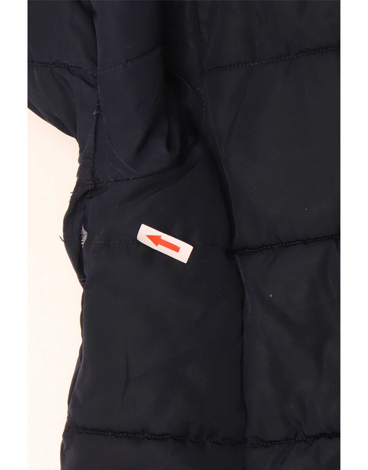 Casaco acolchoado com capuz para meninas Marks & Spencer 11-12 anos azul marinho poliéster