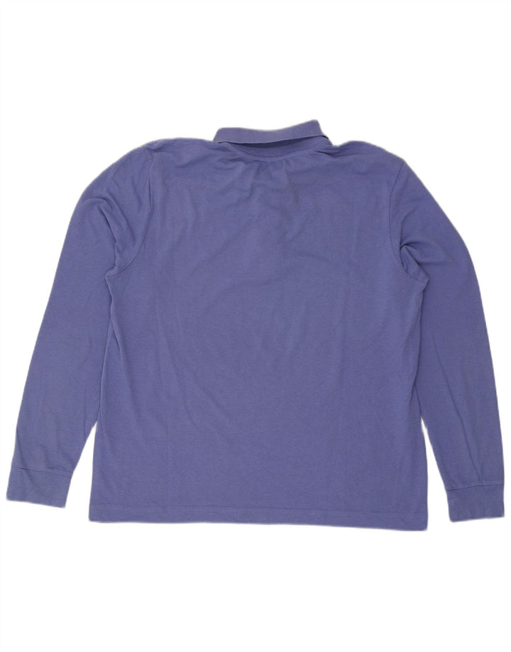 Camisa polo masculina de manga comprida Kappa grande azul