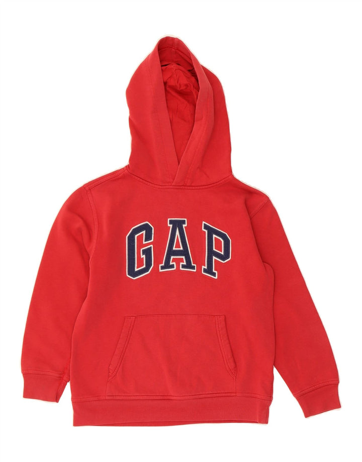GAP Boys Graphic Hoodie Jumper 10-11 Years Red Cotton Vintage Gap and Second-Hand Gap from Messina Hembry 