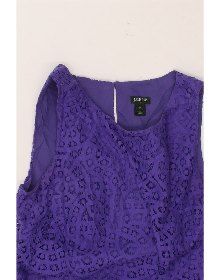 J. CREW Womens Sleeveless A-Line Dress US 2 XS Purple Vintage J. Crew and Second-Hand J. Crew from Messina Hembry 
