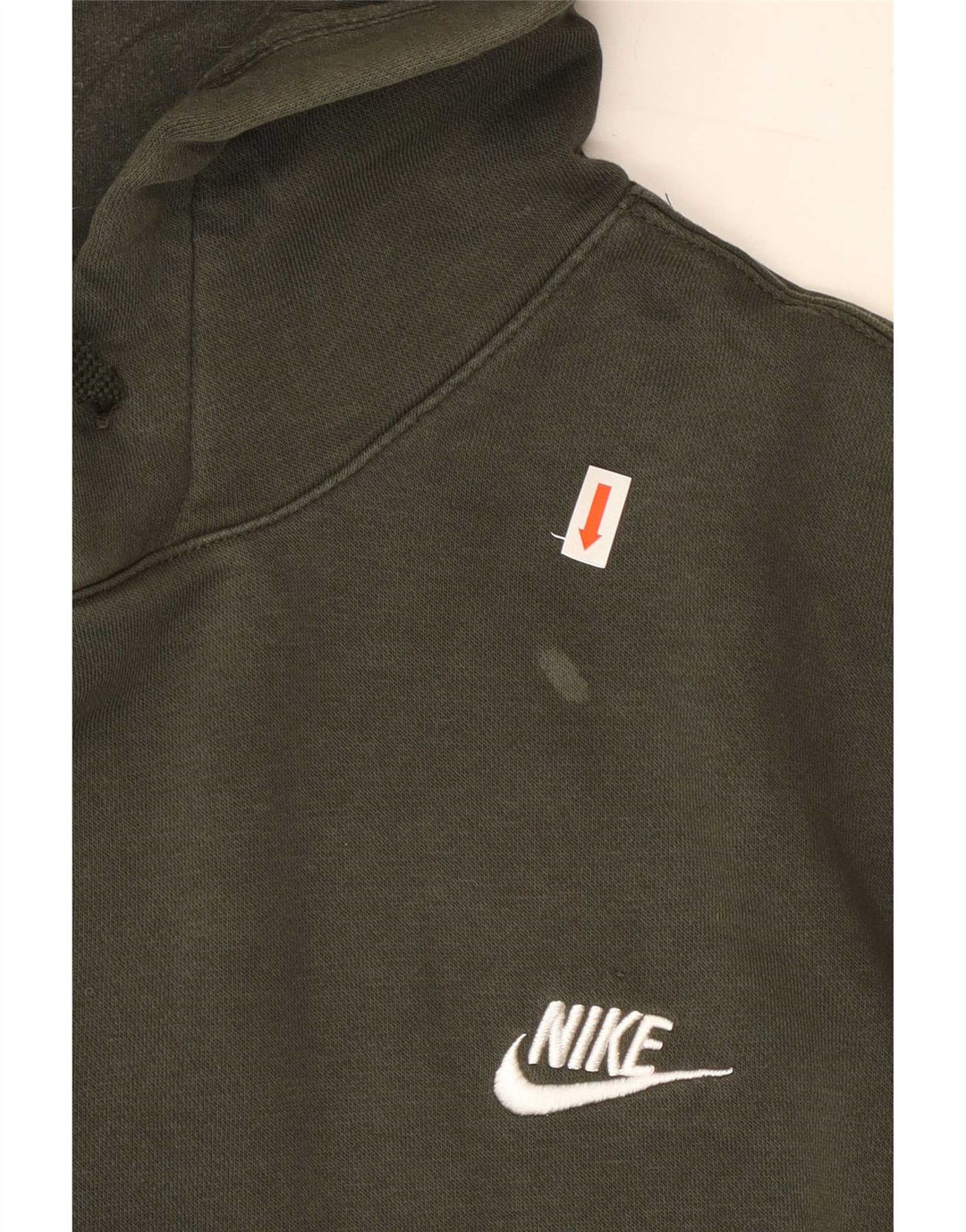 Nike Mens Hoodie Jumper Médio Algodão Cáqui