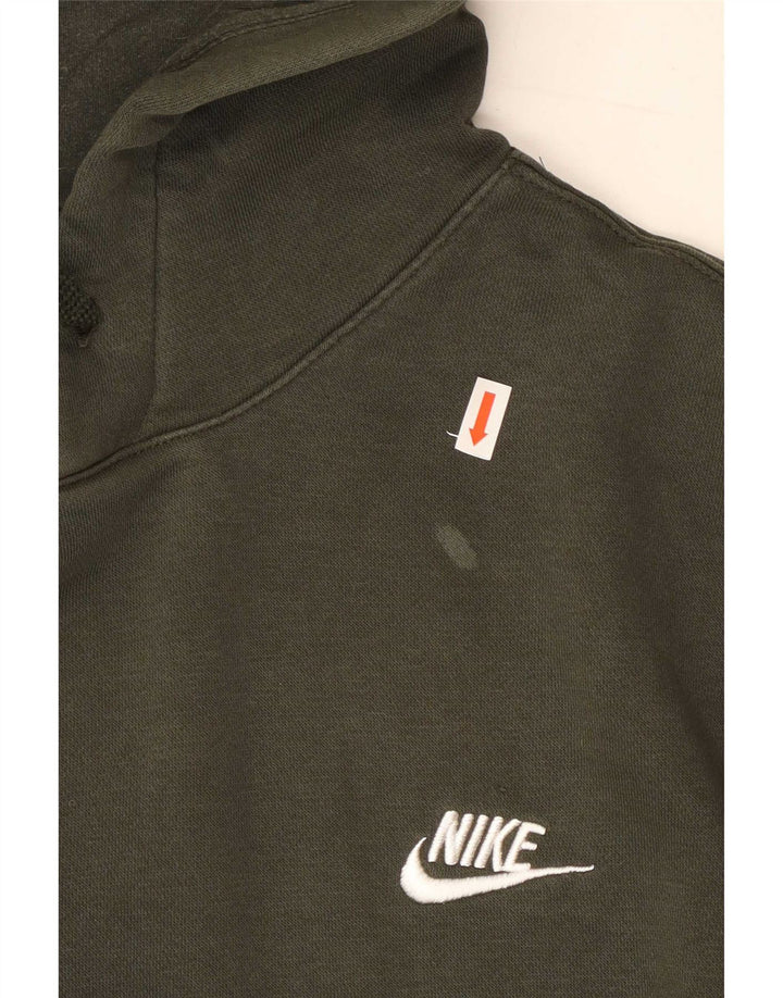 Nike Mens Hoodie Jumper Médio Algodão Cáqui