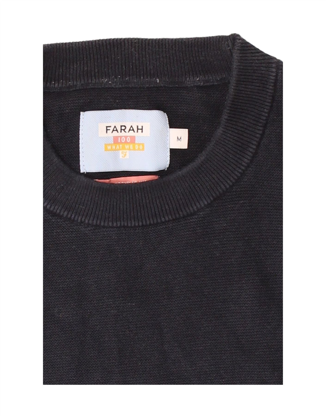 Suéter masculino Farah com gola redonda, azul marinho médio