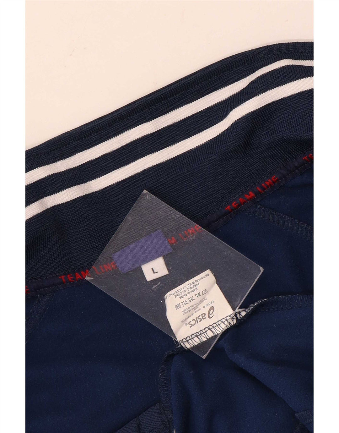 Asics Mens Tracksuit Top Jacket Grande Azul Marinho Colourblock Poliéster