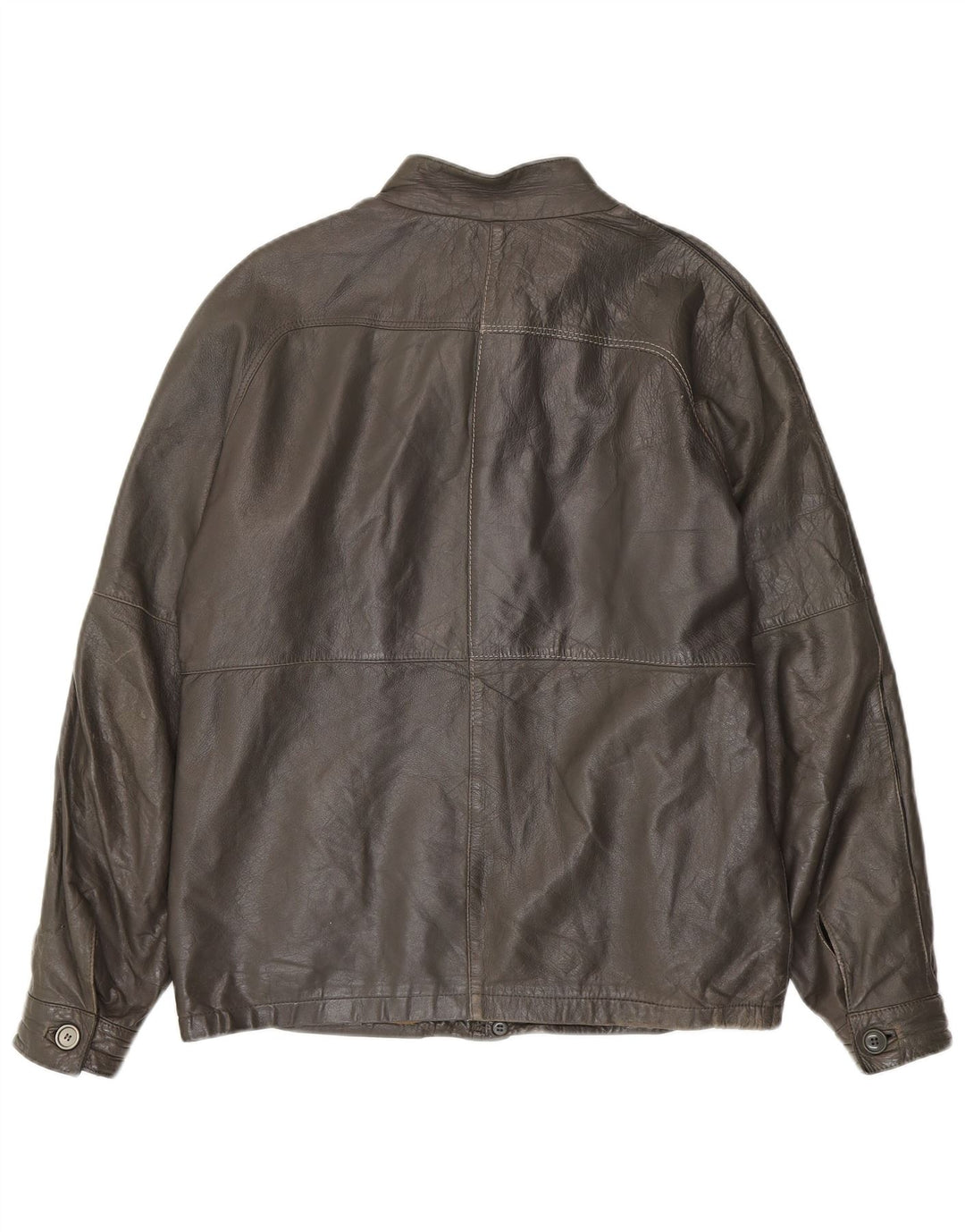 Jaqueta de couro masculina VINTAGE IT 50 grande couro marrom