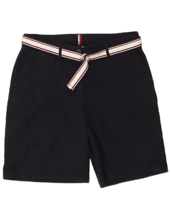 Shorts Chino feminino TOMMY HILFIGER Reino Unido 12 médio W32 algodão azul marinho