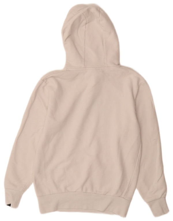 ELLESSE Suéter masculino com capuz gráfico pequeno de algodão branco