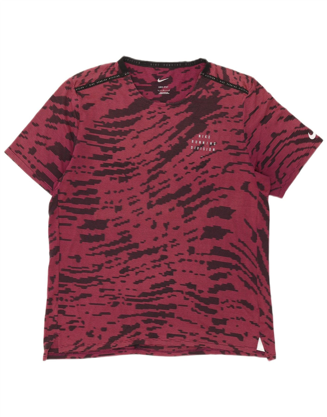 Camiseta Nike Masculina Dri Fit Top Grande Borgonha Tie Dye Poliéster