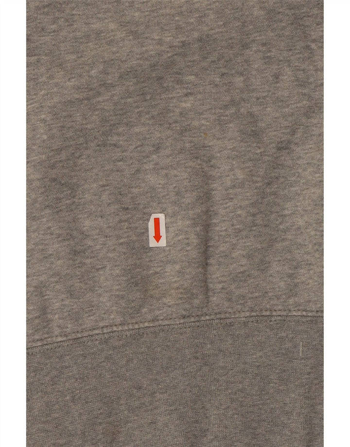NIKE feminino oversized crop moletom jumper UK 10 pequeno cinza algodão