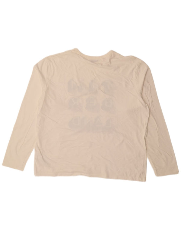 Top gráfico masculino TIMBERLAND manga comprida XL em algodão branco