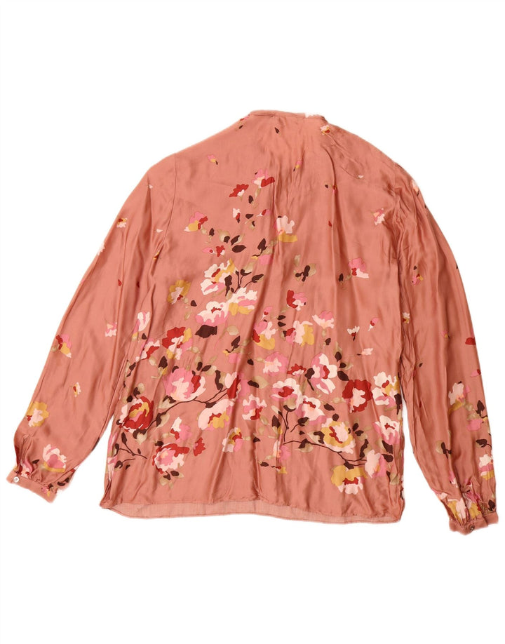 Blusa feminina Massimo Dutti EU 40 médio rosa floral viscose