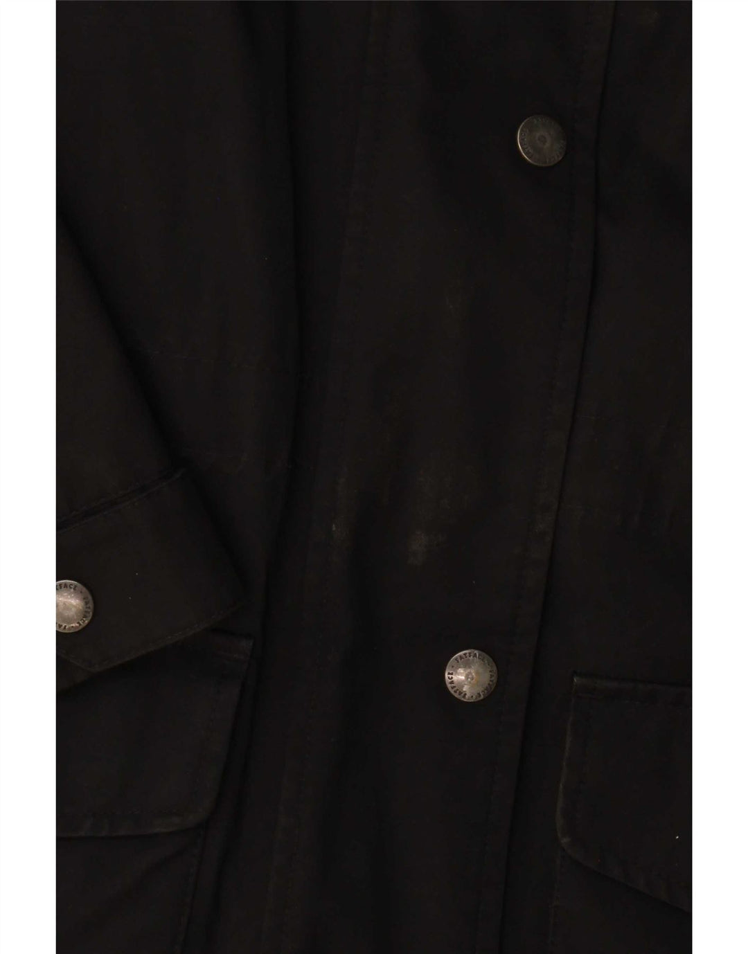 Jaqueta Parka feminina com capuz Fat Face UK 12 algodão preto médio