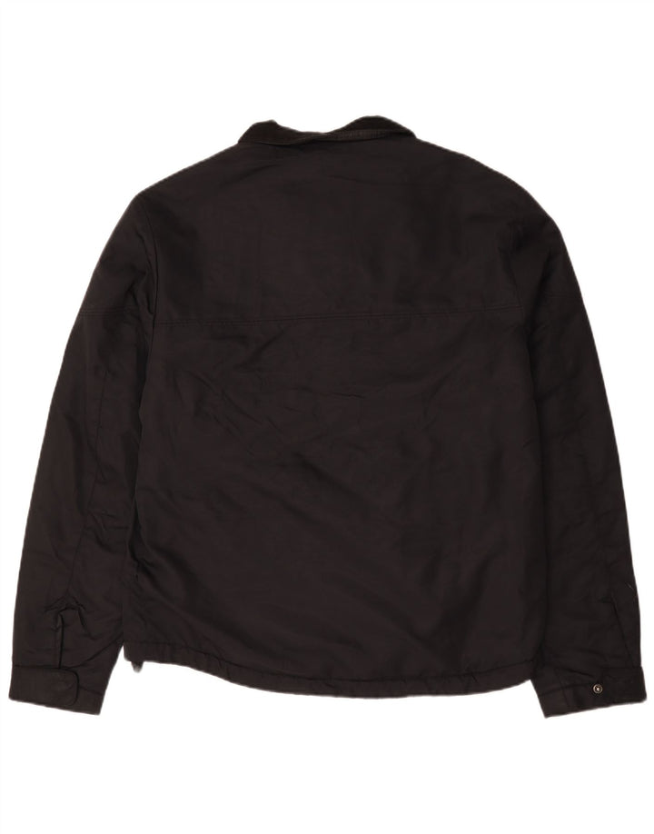 Jaqueta bomber masculina Zara Reino Unido 42 XL preto nylon