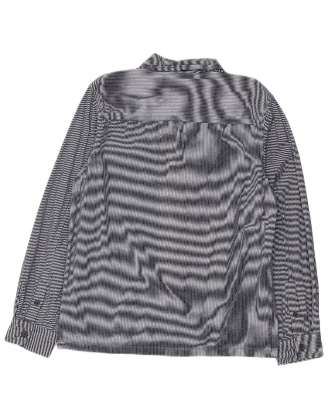 Camisa masculina French Connection pequena risca de giz azul marinho