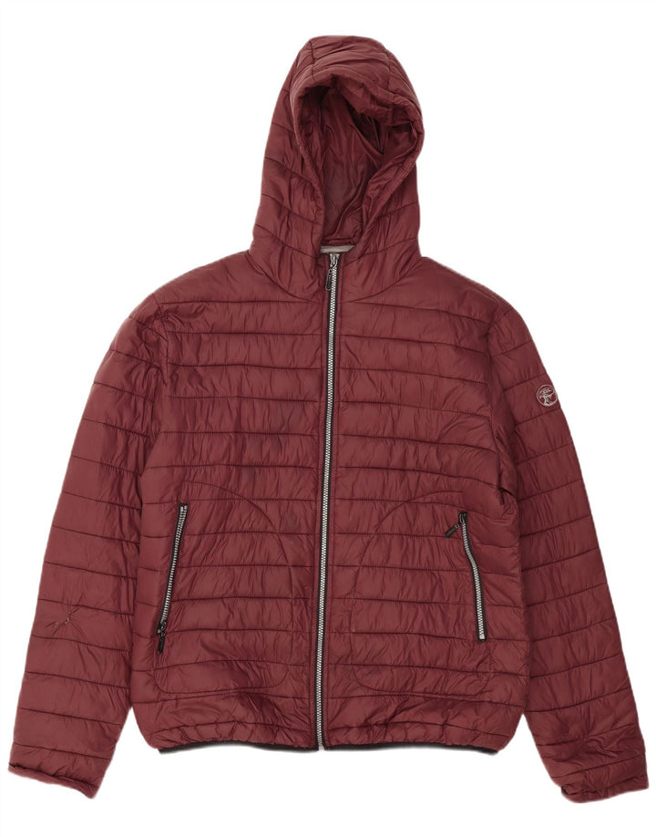 Jaqueta masculina acolchoada com capuz Carrera XL Borgonha poliamida