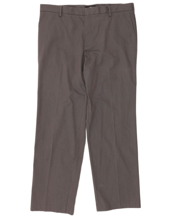 Calça jeans masculina Dockers reta W38 L32 algodão listrado cinza