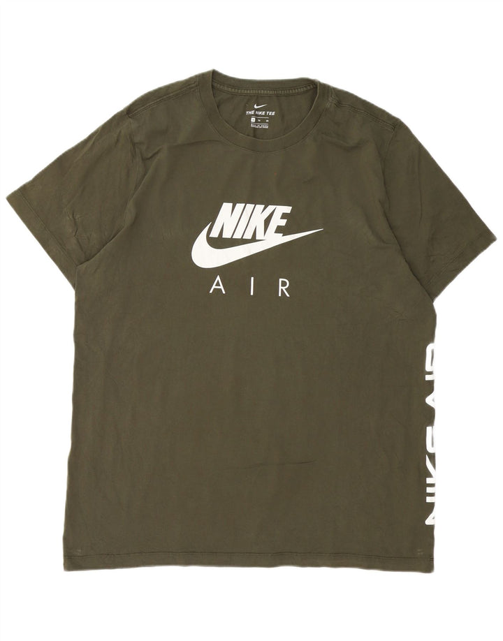 Camiseta Nike masculina gráfica Top XL algodão verde