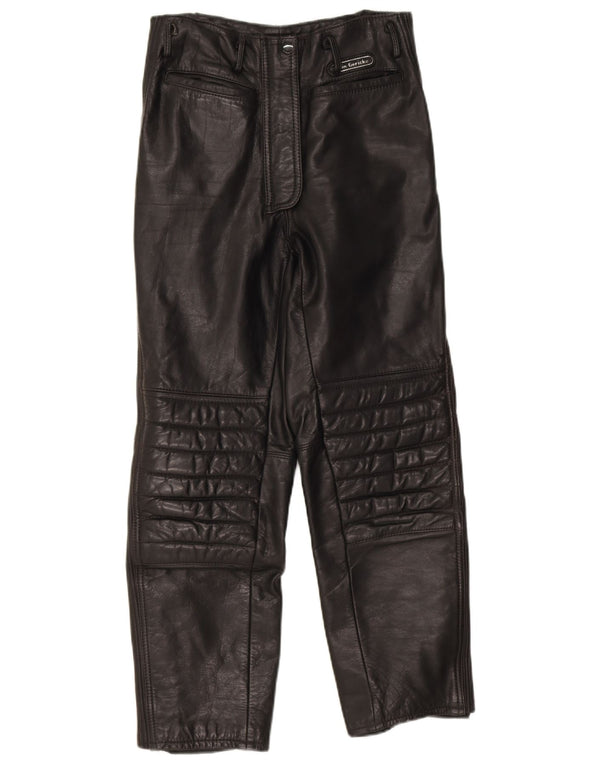 Calça feminina de couro para motociclista Hein Gericke W26 L26 couro preto