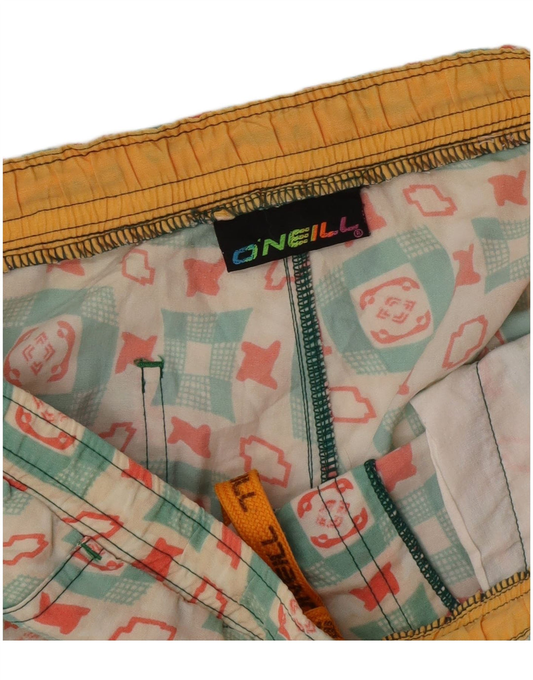 Calça feminina O'Neal com corte gráfico W30 L25 multicolorida geométrica