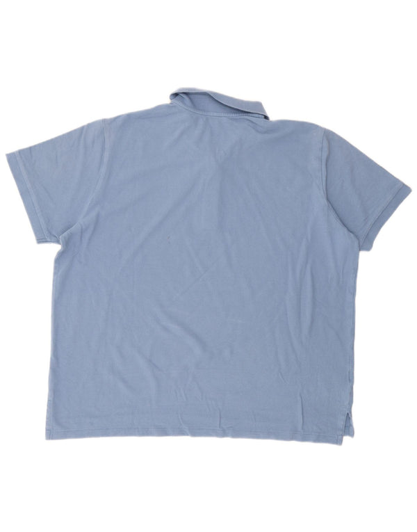 Camisa pólo masculina Eddie Bauer 2XL algodão azul