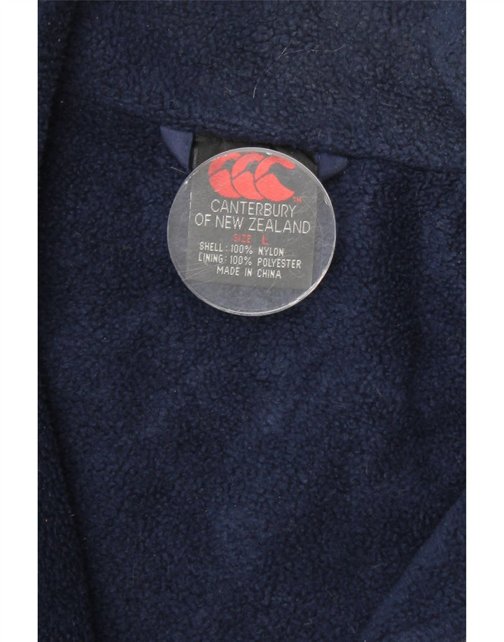 Casaco corta-vento masculino CANTERBURY Reino Unido 40 grande nylon azul marinho