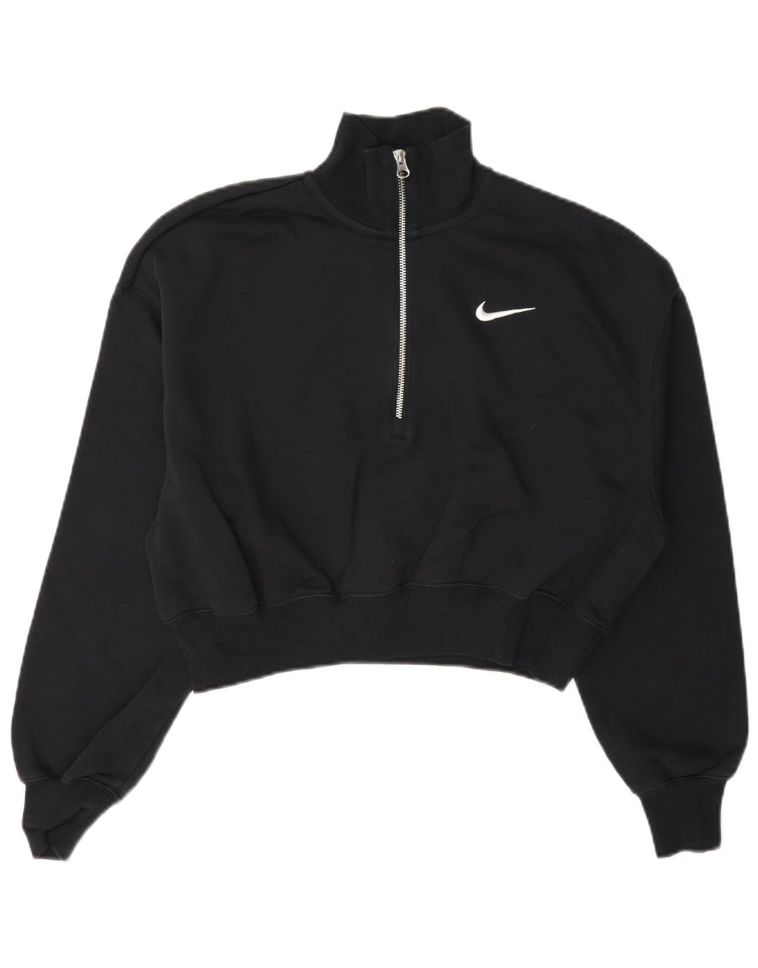 Moletom Nike feminino oversized com zíper e gola alta UK 10 pequeno preto