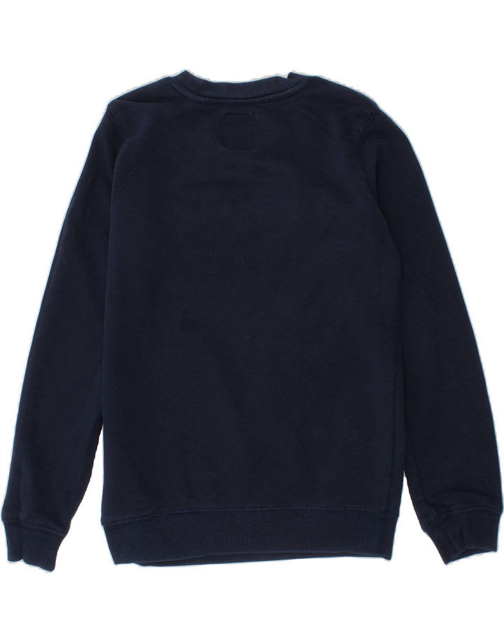 LEVI'S Boys Graphic Sweatshirt Jumper 7-8 Years Navy Blue Cotton Vintage Levi's and Second-Hand Levi's from Messina Hembry 