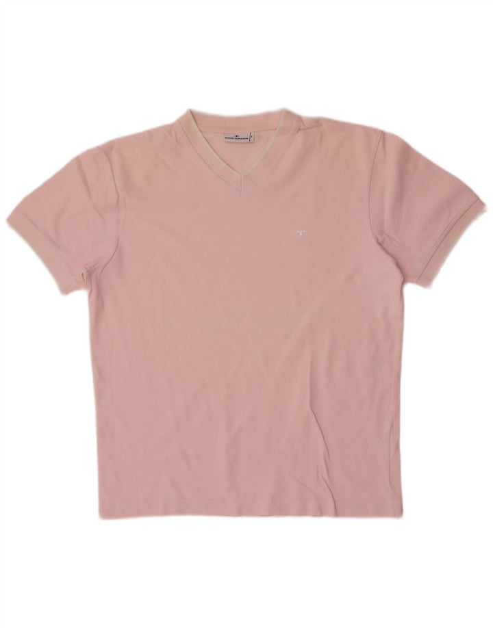 Camiseta masculina Tom Tailor Top médio algodão rosa