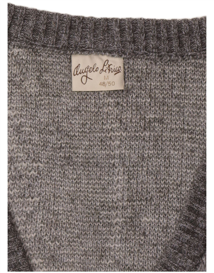 ANGELO LITRICO Mens Abstract Pattern Vest Tank Top IT 48/50 Medium Grey