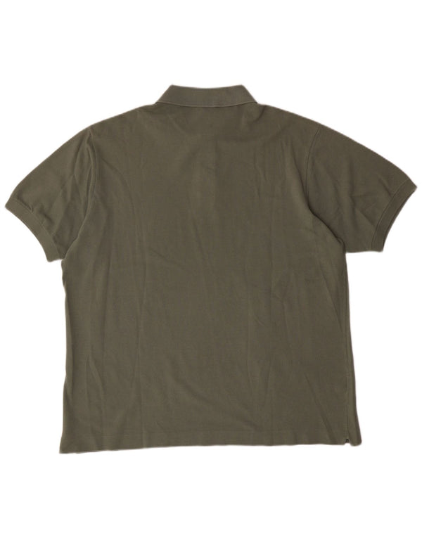 Camisa polo masculina Lacoste tamanho 5 grande algodão cáqui