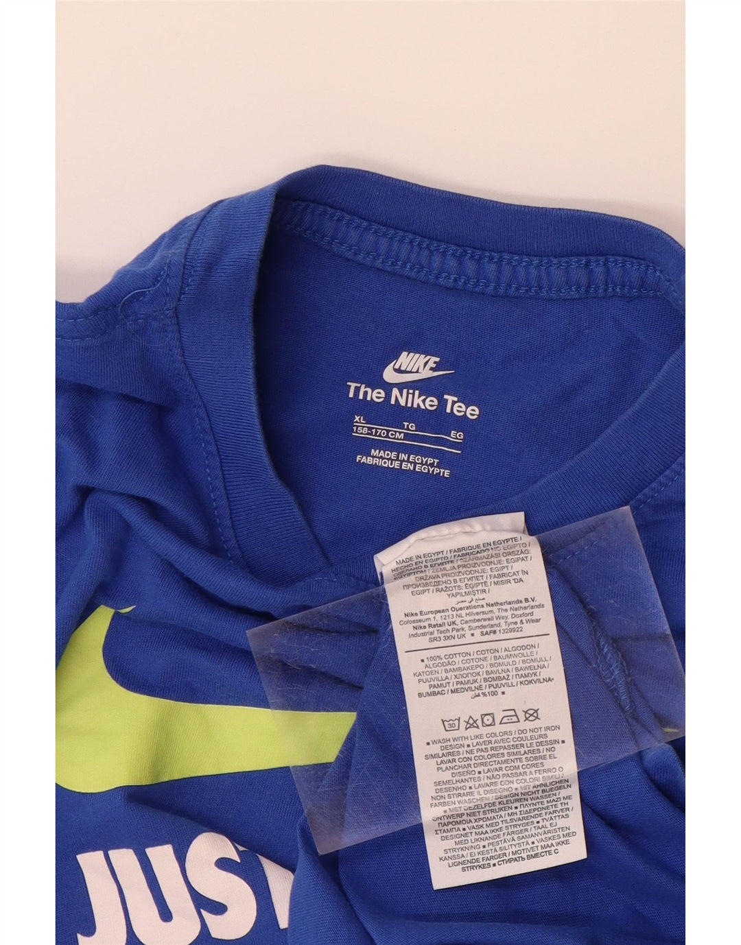 Camiseta NIKE Meninos Graphic Top 13-14 Anos XL Azul Algodão