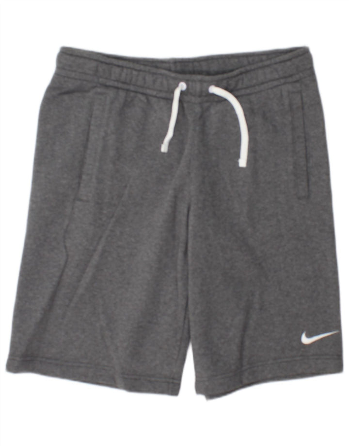 Shorts esportivos masculinos Nike médio cinza manchado de algodão