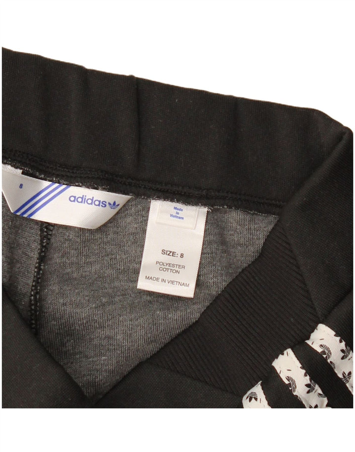 Adidas Womens Graphic Tracksuit Calças UK 8 Pequeno Poliéster Preto