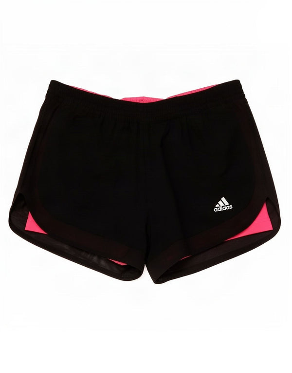 Adidas Womens Dri Fit Sport Shorts Reino Unido 8/10 Pequeno Poliéster Preto