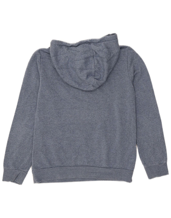 Adidas Womens Graphic Hoodie Jumper UK 8/10 Pequeno Azul Algodão