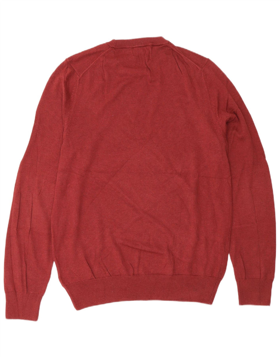 Suéter masculino Marks & Spencer com gola redonda, algodão marrom médio