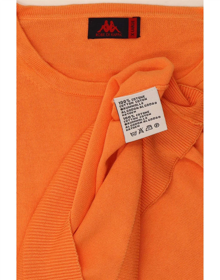 Suéter masculino Kappa com gola redonda XL laranja algodão